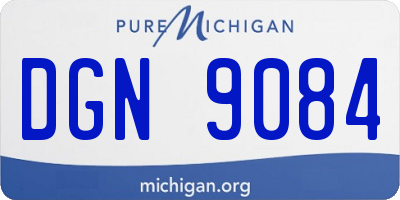 MI license plate DGN9084
