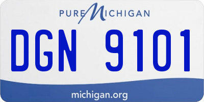 MI license plate DGN9101