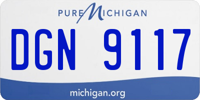 MI license plate DGN9117