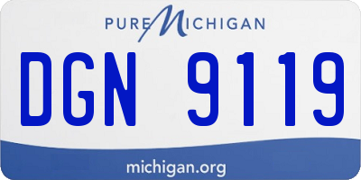 MI license plate DGN9119