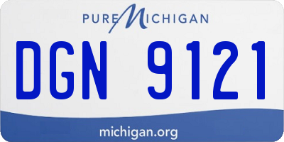 MI license plate DGN9121