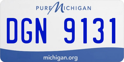 MI license plate DGN9131