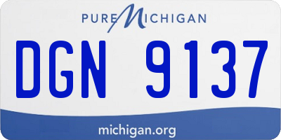 MI license plate DGN9137