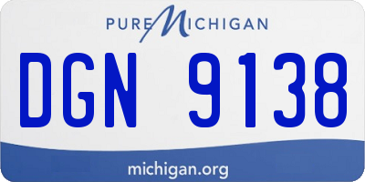 MI license plate DGN9138