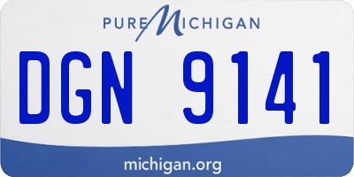 MI license plate DGN9141