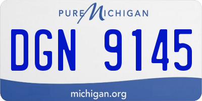 MI license plate DGN9145