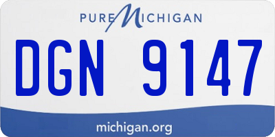MI license plate DGN9147
