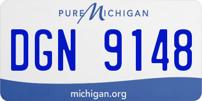 MI license plate DGN9148