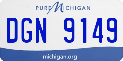 MI license plate DGN9149