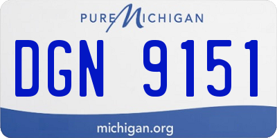 MI license plate DGN9151