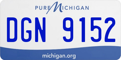 MI license plate DGN9152