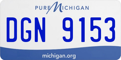MI license plate DGN9153