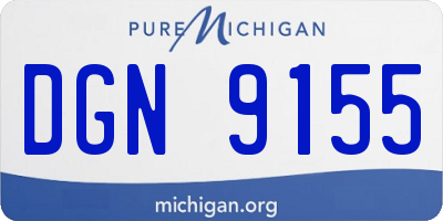 MI license plate DGN9155