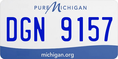 MI license plate DGN9157
