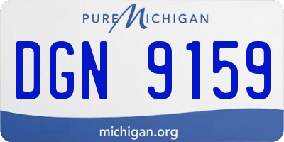 MI license plate DGN9159