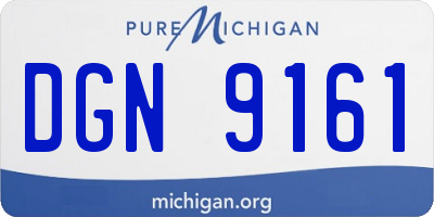 MI license plate DGN9161