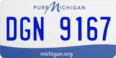 MI license plate DGN9167