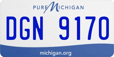 MI license plate DGN9170