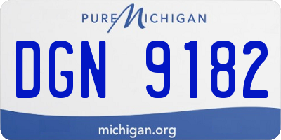 MI license plate DGN9182