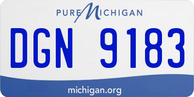 MI license plate DGN9183