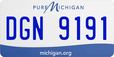 MI license plate DGN9191