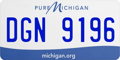 MI license plate DGN9196