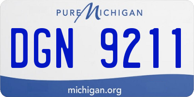 MI license plate DGN9211