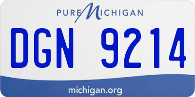 MI license plate DGN9214