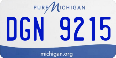 MI license plate DGN9215
