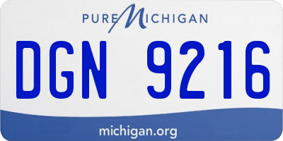 MI license plate DGN9216