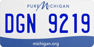 MI license plate DGN9219