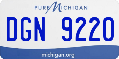 MI license plate DGN9220