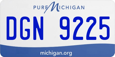 MI license plate DGN9225