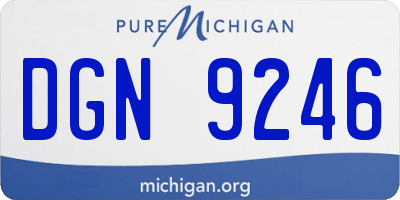 MI license plate DGN9246