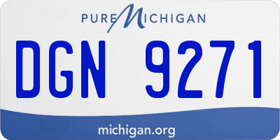 MI license plate DGN9271