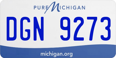MI license plate DGN9273