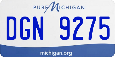 MI license plate DGN9275