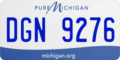 MI license plate DGN9276