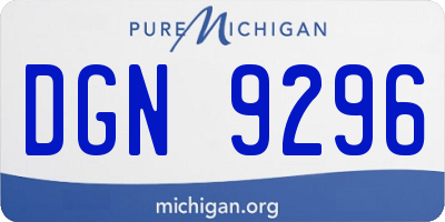 MI license plate DGN9296