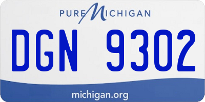 MI license plate DGN9302