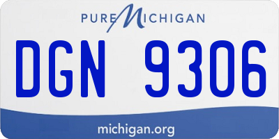 MI license plate DGN9306