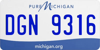 MI license plate DGN9316