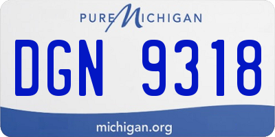 MI license plate DGN9318