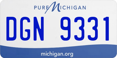 MI license plate DGN9331
