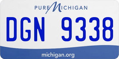 MI license plate DGN9338