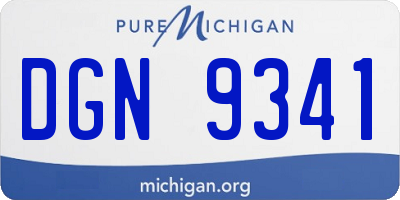 MI license plate DGN9341