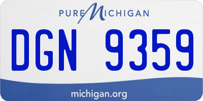 MI license plate DGN9359