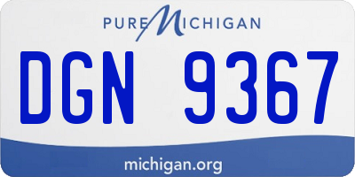 MI license plate DGN9367