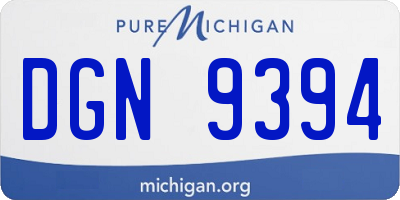 MI license plate DGN9394