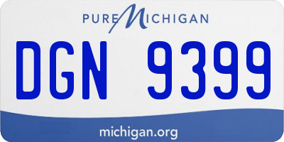 MI license plate DGN9399